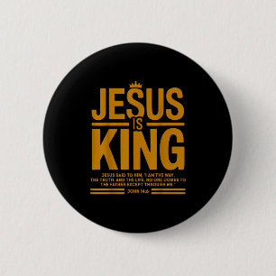Kleinkind Jesus ist König Camouflage Christlich Go Button
