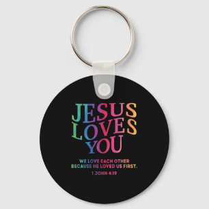 Kleinkind Jesus Lieben Sie Weiße Christliche Gott Schlüsselanhänger
