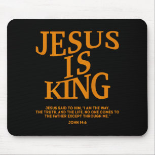 Kleinkind Junge Jesus ist König Camo Christlicher Mousepad