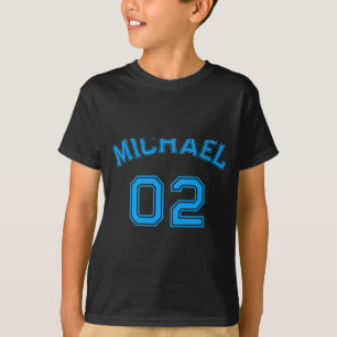 Kleinkind Jungen Blau Name Trikot Nummer Srts Baum T-Shirt