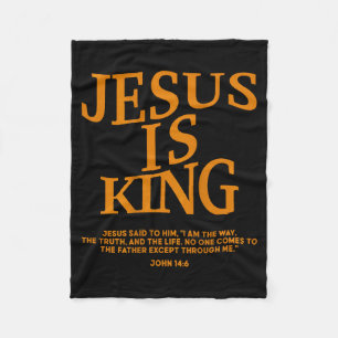 Kleinkind Jungen Jesus ist König Camo Christlicher Fleecedecke