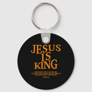Kleinkind Jungen Jesus ist König Camo Christlicher Schlüsselanhänger