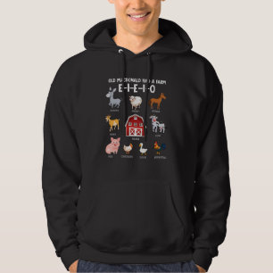 Kleinkind Kinder Bauernhoftiere Old MacDonald Had Hoodie