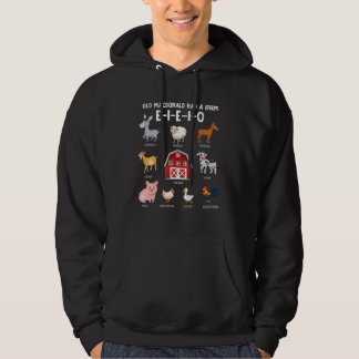 Kleinkind Kinder Bauernhoftiere Old MacDonald Had  Hoodie