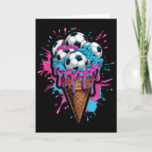 Kleinkind Kinder Eiscreme Fußball Wasserfarben Kun Karte