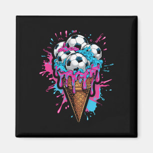 Kleinkind Kinder Eiscreme Fußball Wasserfarben Kun Magnet