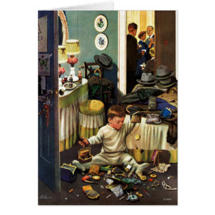 Kleinkind leert Geldbeutel