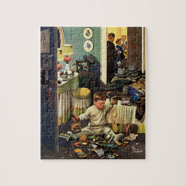 Kleinkind leert Geldbeutel Puzzle (Vertikal)