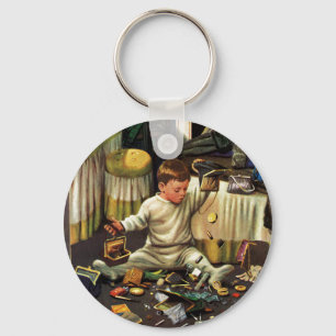 Kleinkind leert Geldbeutel Schlüsselanhänger