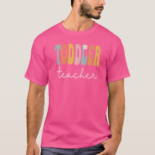 Kleinkind Lehrer Retro Groovy Frauen glücklicher e T-Shirt