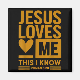 Kleinkind Mädchen Jesus Lieben mir Dies weiß ich C Magnet