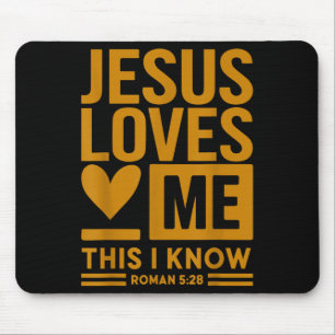 Kleinkind Mädchen Jesus Lieben mir Dies weiß ich C Mousepad