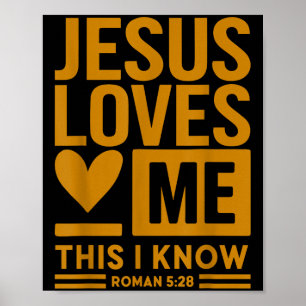 Kleinkind Mädchen Jesus Lieben mir Dies weiß ich C Poster