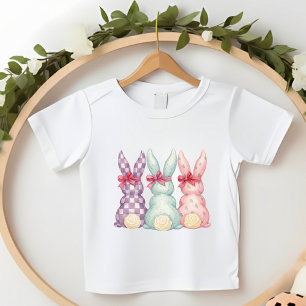 Kleinkind Mädchen Osterhasen Shabby Chic Rosa Schl T-shirt
