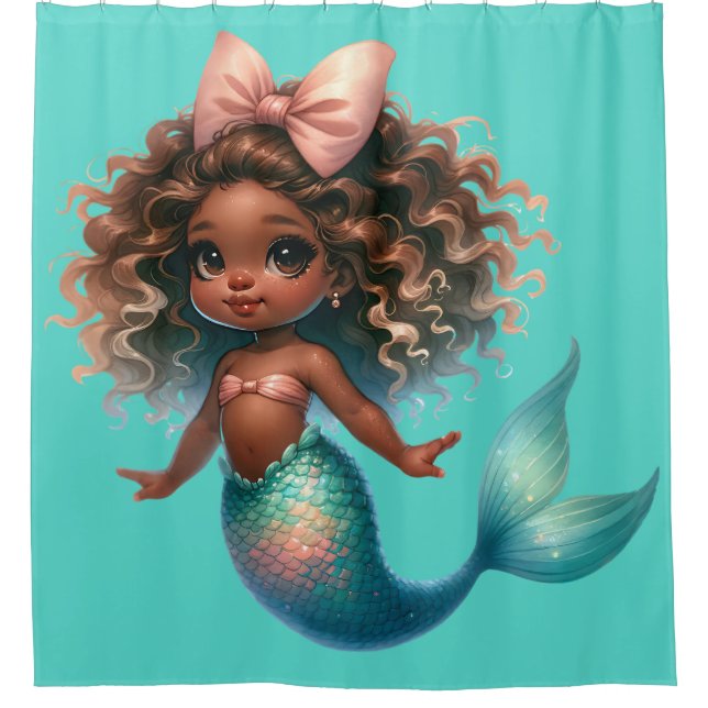 "Kleinkind Mermaid Delight" Duschvorhang (Vorderseite)