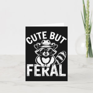 Kleinkind Niedlich, aber Feral Raccoon Cowboy Tras Karte