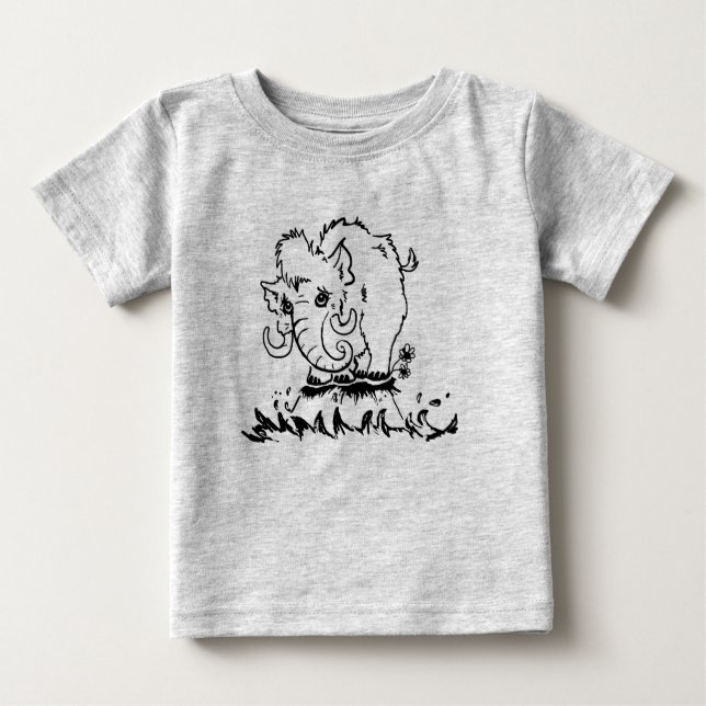 Kleinkind Niedlich Baby Mammoth T - Shirt (Vorderseite)