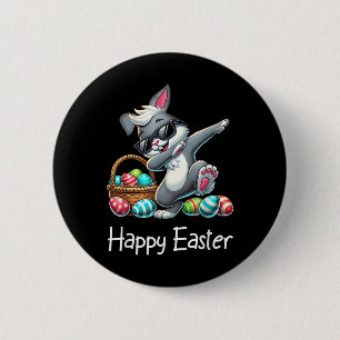 Kleinkind Osterjunge Shirt Mädchen Rabbit Dabbing Button