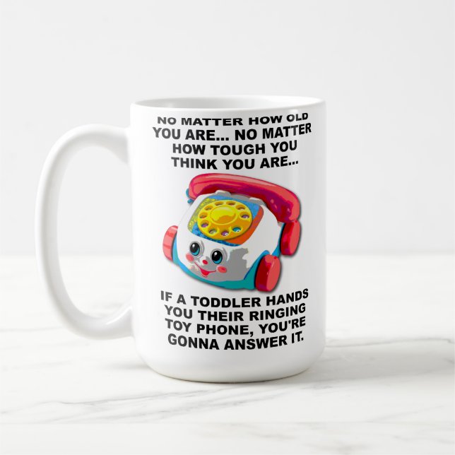 Kleinkind Phone Funny Travel Mug Kaffeetasse (Links)