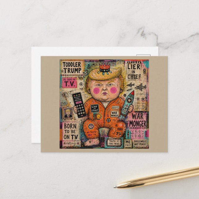 Kleinkind Präsident Postkarte (Vorderseite/Rückseite Beispiel)