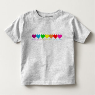 Kleinkind Pride Rainbow Hearts Liebe ist Liebe T - Kleinkind T-shirt
