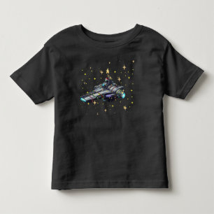 Kleinkind-Raumschiff i3 Atlas Goldsterne Schwarz  Kleinkind T-shirt