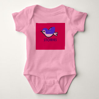 Kleinkind rosa Jersey mit schönem Vogelmuster Baby Strampler