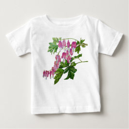 Kleinkind-Rüsche-Kleid mit blutenden Herzen Baby T-shirt