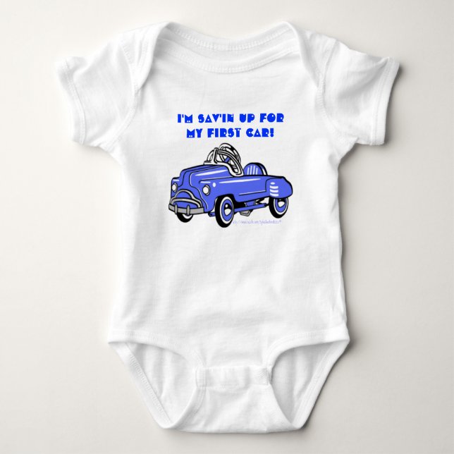 "Kleinkind- sav'in for first car" Baby Strampler (Vorderseite)