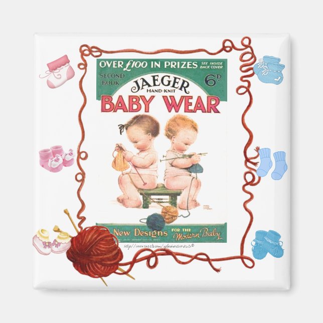 "Kleinkind-Strick" Magnet (Vorne)