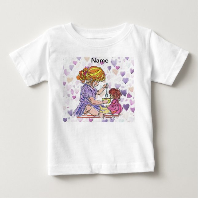 Kleinkind T - Shirt Little Girl and Babydoll (Vorderseite)