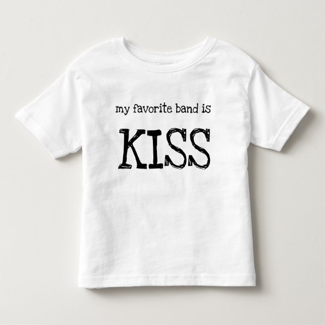 Kleinkind T - Shirt "Meine Lieblingsband ist KISS" (Vorderseite)
