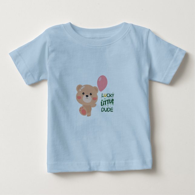 Kleinkind T - Shirt mit dem Text "Lucky Klein Typ (Vorderseite)