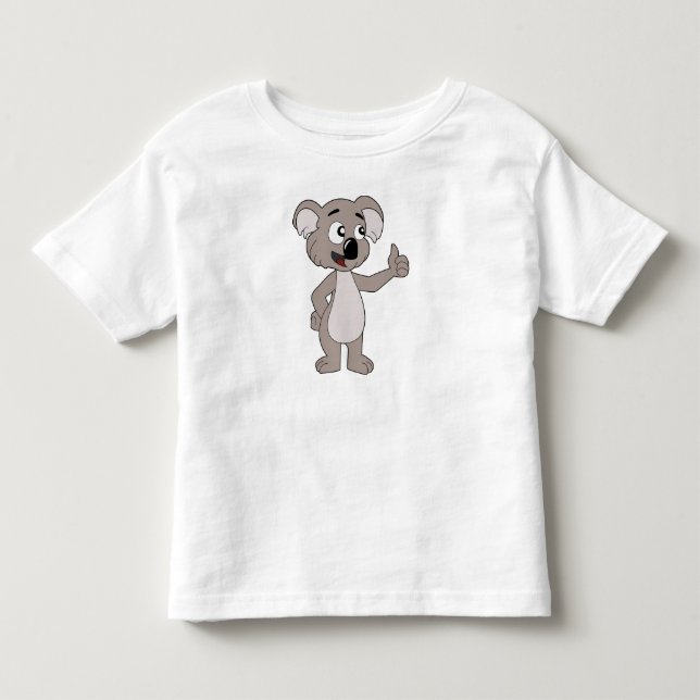Kleinkind T - Shirt mit Koala Bären Cartoon (Vorderseite)