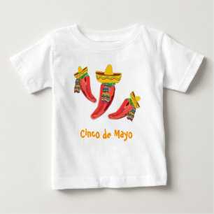 Kleinkind-T-Shirt. Paprika-Paprikaschoten, Cinco Baby T-shirt