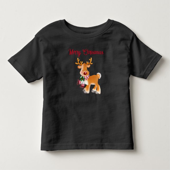 Kleinkind T - Shirts Holiday Rudolph (Vorderseite)