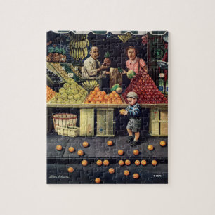 Kleinkind und Orangen Puzzle