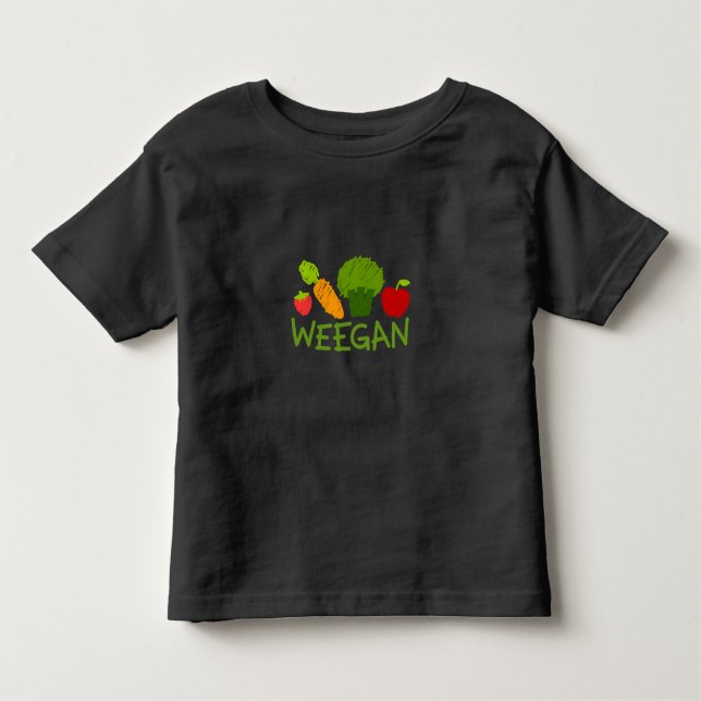 Kleinkind Weegan T - Shirt - Dunkelheit (Vorderseite)