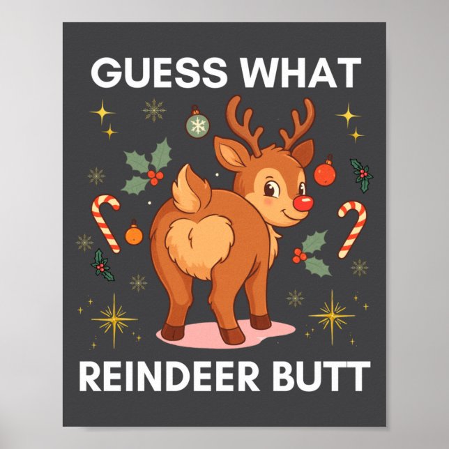 Kleinkind Weihnachten Hässlicher Pullover Errate W Poster (Vorne)