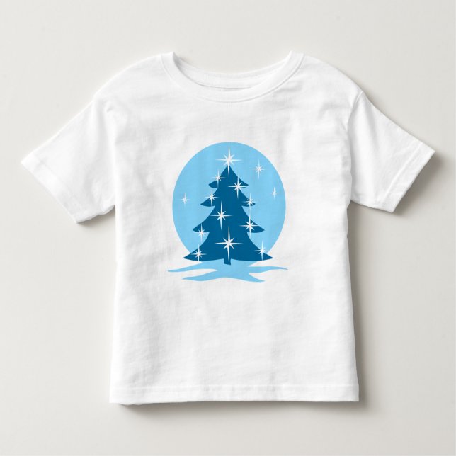 Kleinkind Weihnachten T - Shirt Blue Holiday Class (Vorderseite)