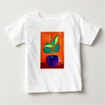 Kleinkind Whimsical Painted Pflanze Art T - Shirt