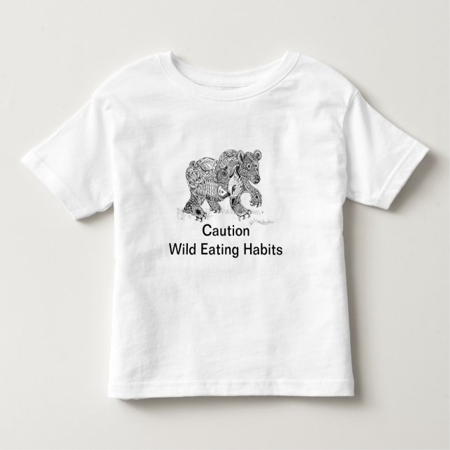 Kleinkind-wilder essende Gewohnheits-T - Shirt (Vorderseite)