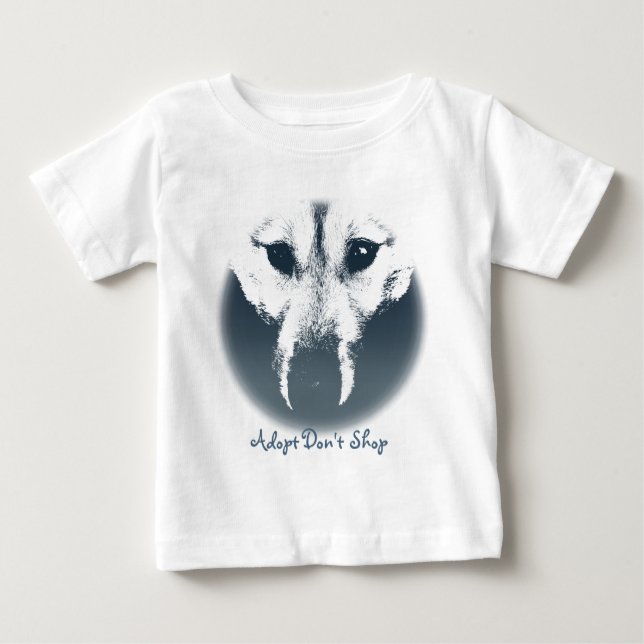 Kleinkind Wolf Pup Dress Husky Puppy Baby Dress Baby T-shirt (Vorderseite)