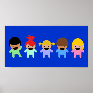 Kleinkinder-303904 FARBIGE CARTOON Kleinkinder Poster