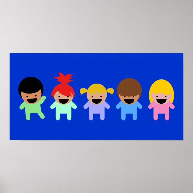 Kleinkinder-303904 FARBIGE CARTOON Kleinkinder Poster (Vorne)