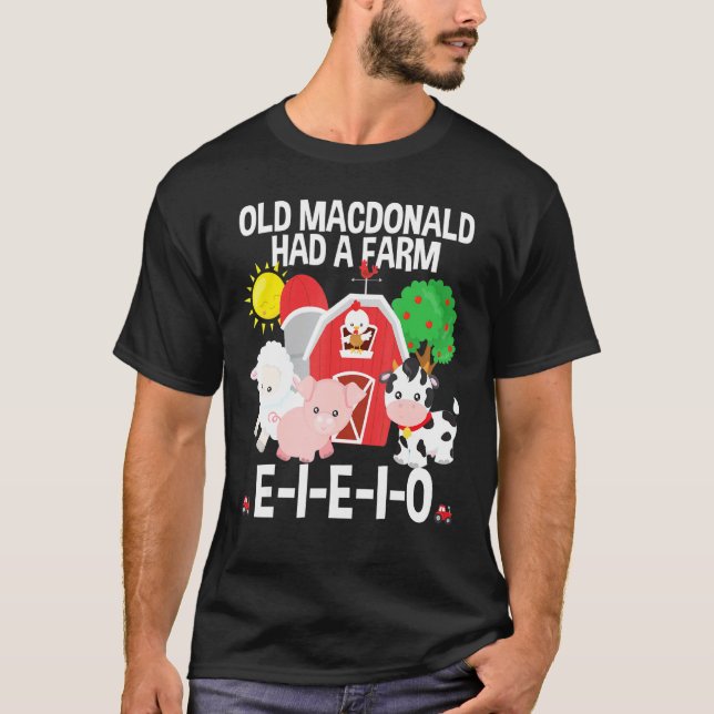 Kleinkinder Alte Macdonald hatte einen Bauernhof E T-Shirt (Vorderseite)