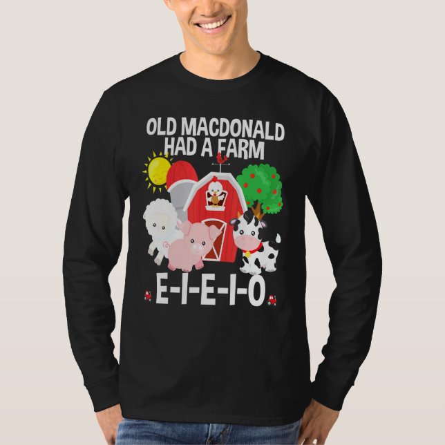 Kleinkinder Alte Macdonald hatte einen Bauernhof E T-Shirt (Vorderseite)