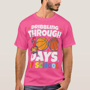 Kleinkinder Basketball 100. Schultag T-Shirt
