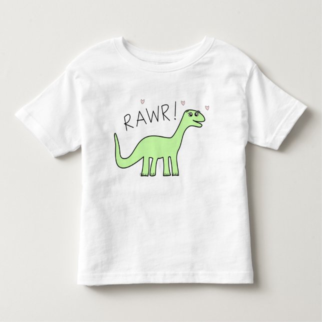 Kleinkinder Bronto Rawr Shirts (Vorderseite)