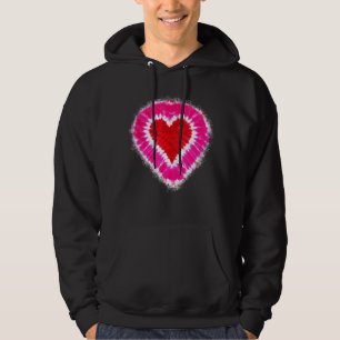 Kleinkinder Erwachsene Gefärbte Krawatte Valen Rot Hoodie